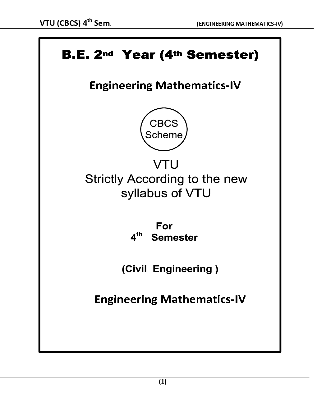 Engineering Mathematics-IV  For VTU BE 4th Sem Civil Engineering - Page 2