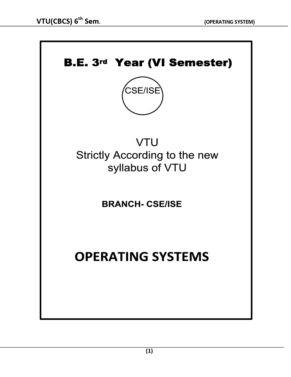 Operating System For VTU BE 6th Sem Computer Science Engineering  - Page 2