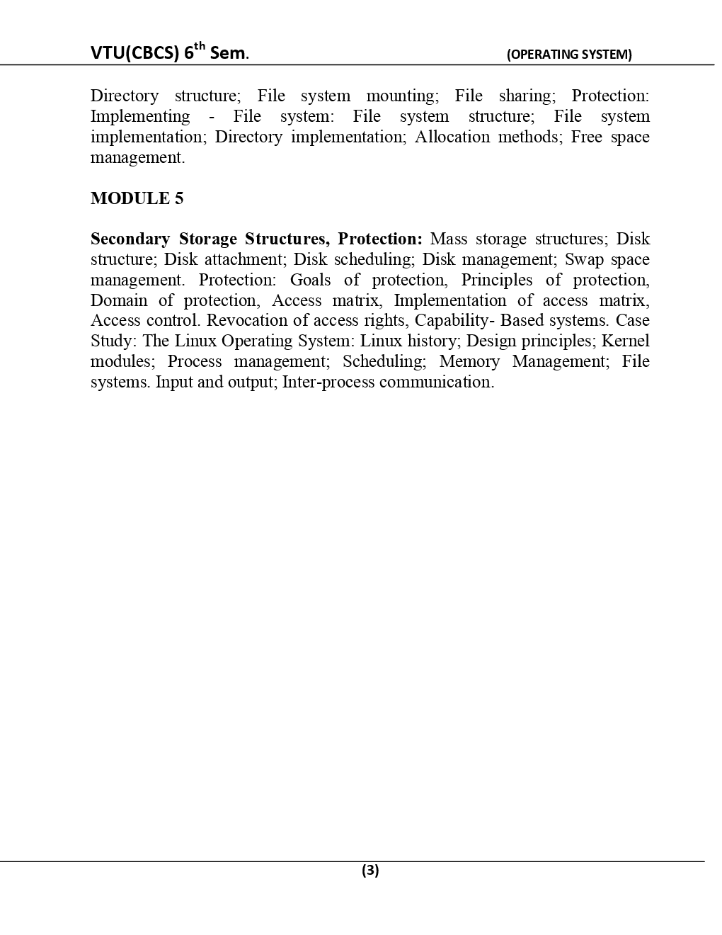 Operating System For VTU BE 6th Sem Computer Science Engineering  - Page 4