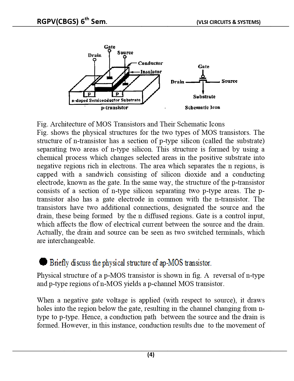 VLSI Circuits And Systems For RGPV BE 6th Sem Electronics & Communication Engineering - Page 5