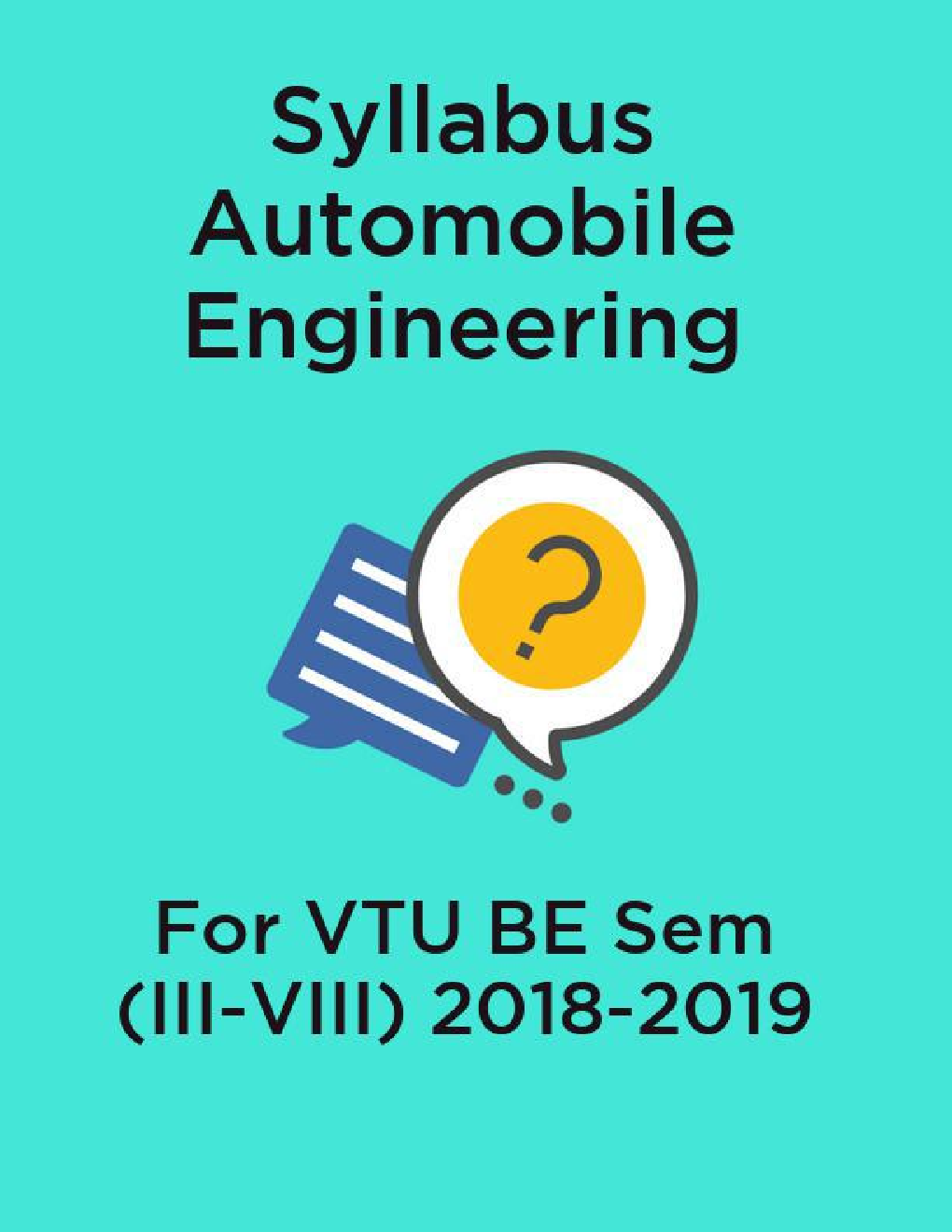 Syllabus Automobile Engineering For VTU BE Sem (III-VIII) 2018-2019 - Page 1