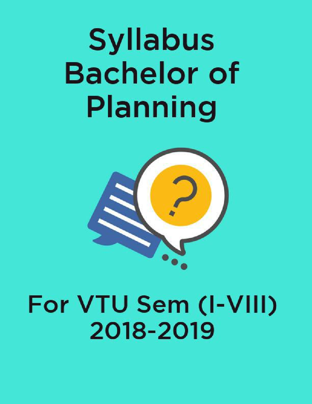 Syllabus Bachelor of Planning For VTU Sem (I-VIII) - Page 1