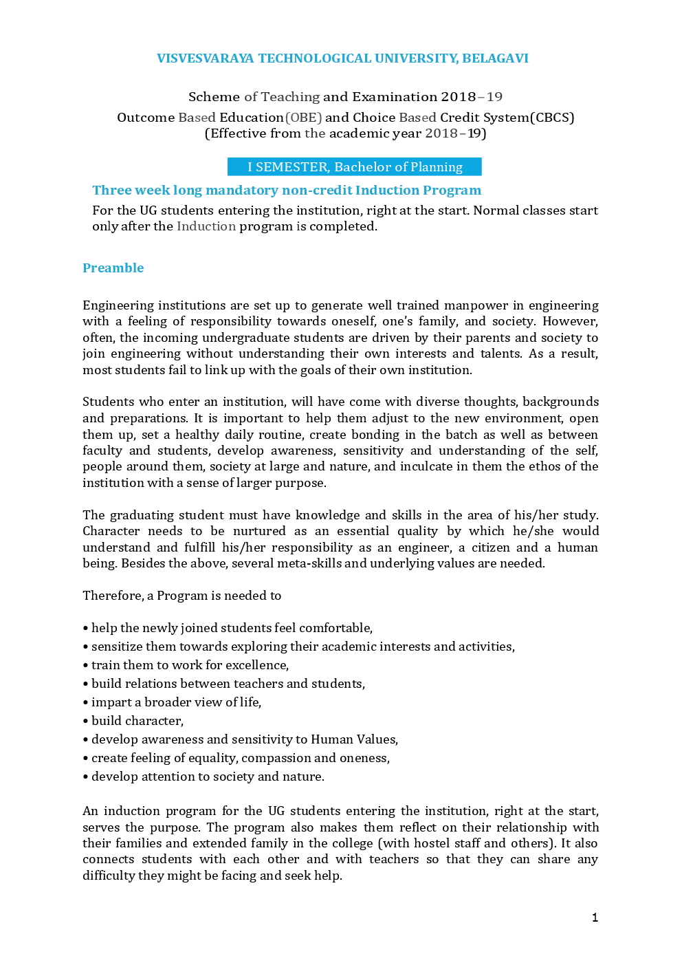 Syllabus Bachelor of Planning For VTU Sem (I-VIII) - Page 2