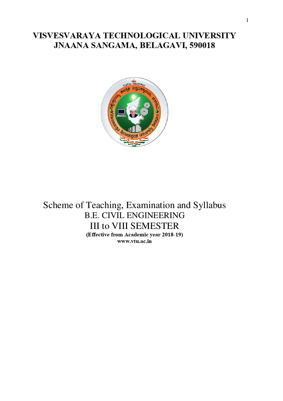 Syllabus Civil Engineering For VTU BE Sem (III-VIII) 2018-2019 - Page 2