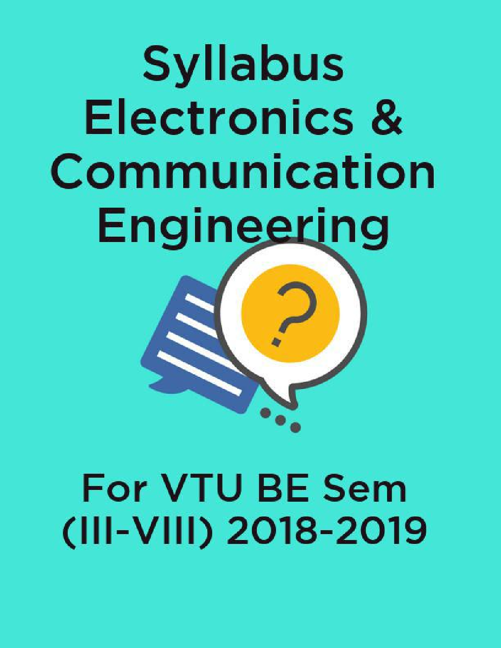 Syllabus Electronics & Communication Engineering For VTU BE Sem (III-VIII) 2018-2019 - Page 1