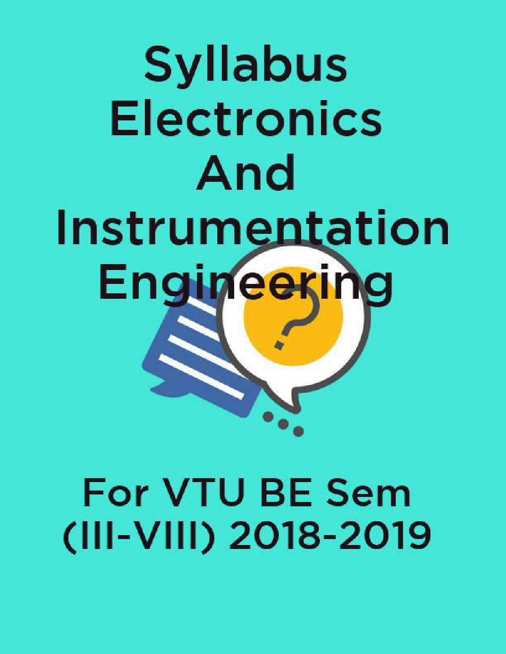 Syllabus Electronics And Instrumentation Engineering For VTU BE Sem (III-VIII) 2018-2019 - Page 1