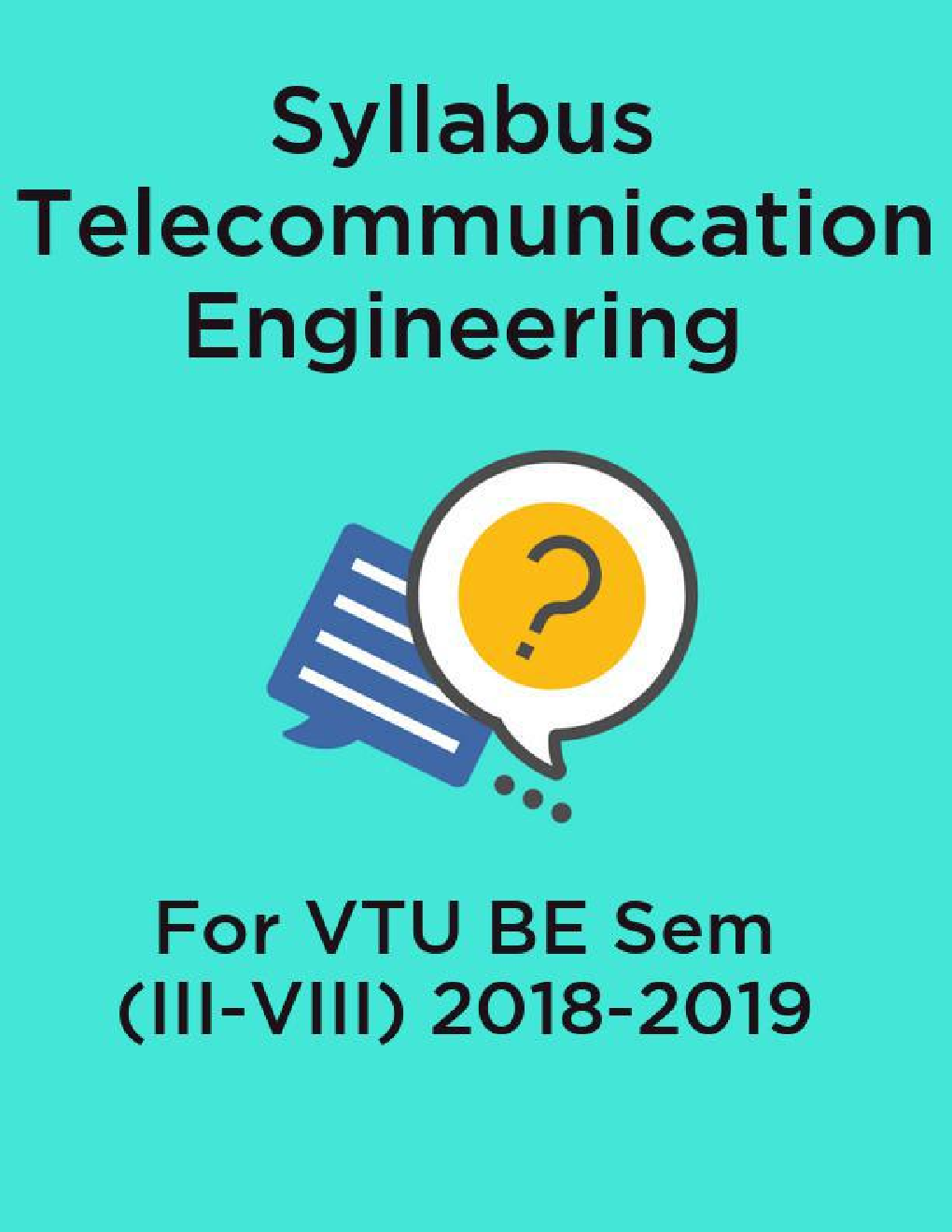 Syllabus Telecommunication Engineering For VTU BE Sem (III-VIII) 2018-2019 - Page 1