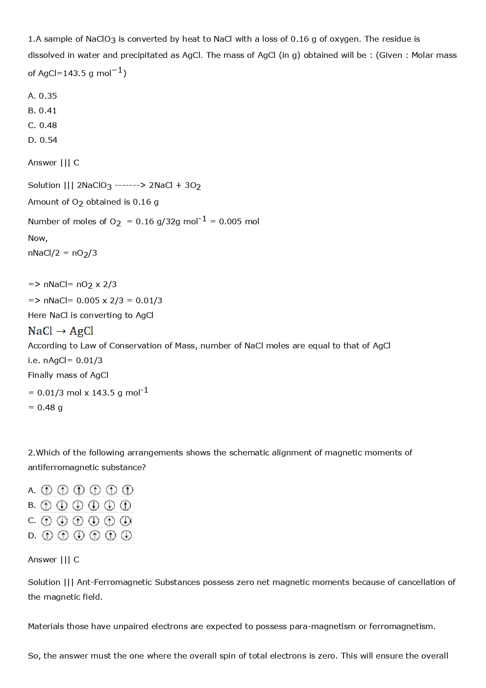 IIT JEE Mains Chemistry Question Answer With Solution 2018 - Page 2