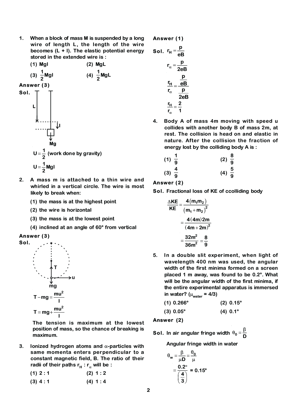NEET 2019 Question Answer With Solution Code-P1 - Page 2