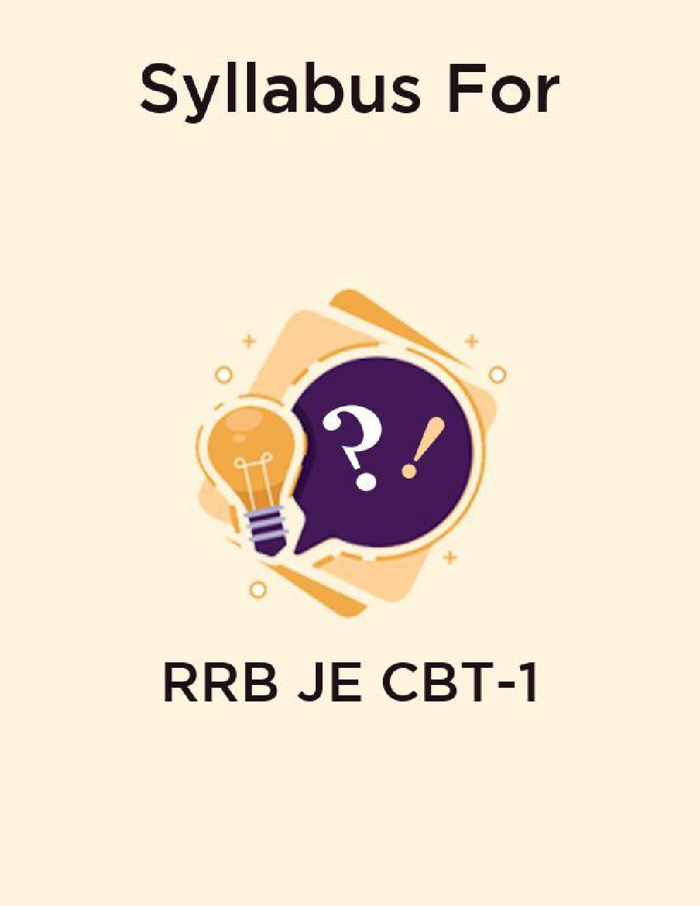 Syllabus For RRB JE CBT-1 - Page 1
