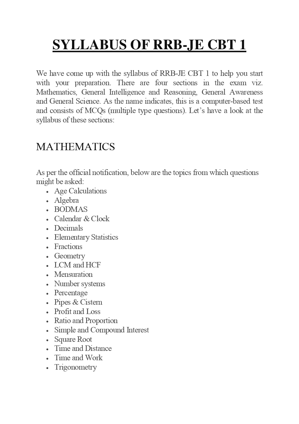 Syllabus For RRB JE CBT-1 - Page 2