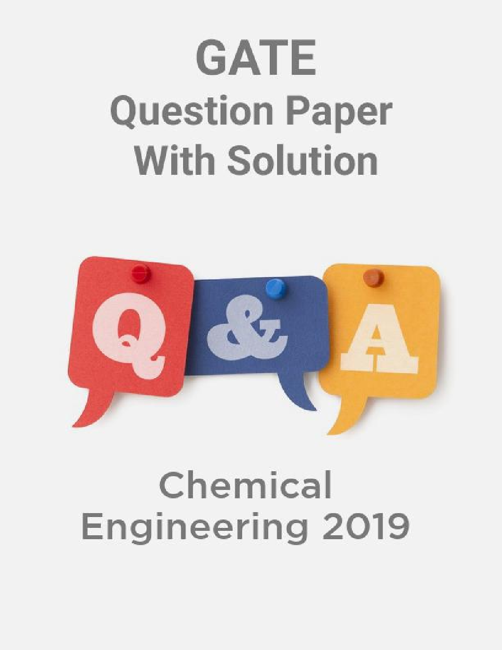 GATE Question Paper With Solution For Chemical Engineering 2019 - Page 1