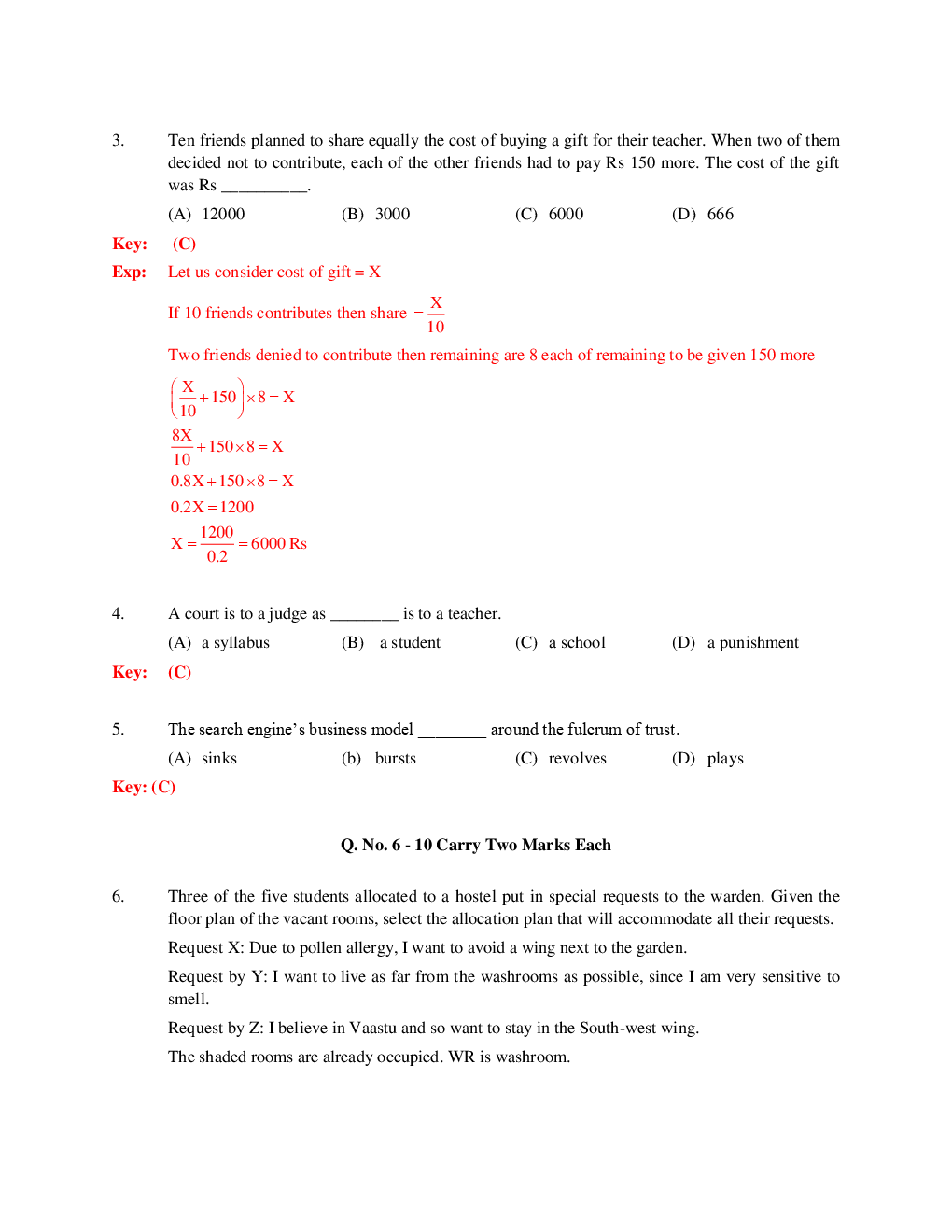 GATE Question Paper With Solution For Chemical Engineering 2019 - Page 3