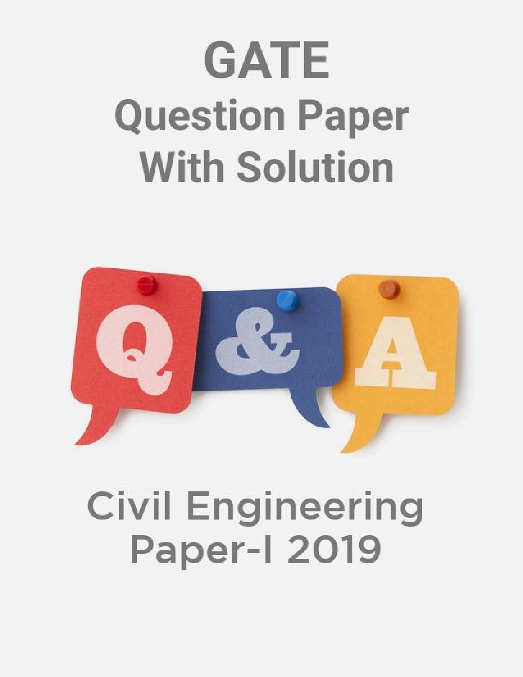 GATE Question Paper With Solution For Civil Engineering Paper-I 2019 - Page 1