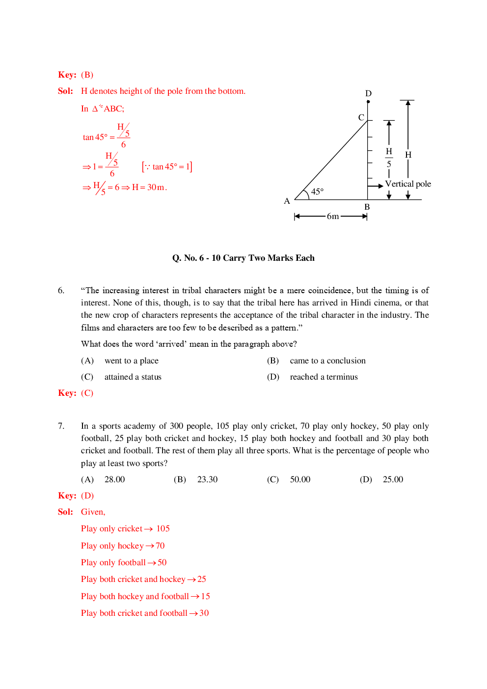 GATE Question Paper With Solution For Civil Engineering Paper-I 2019 - Page 3