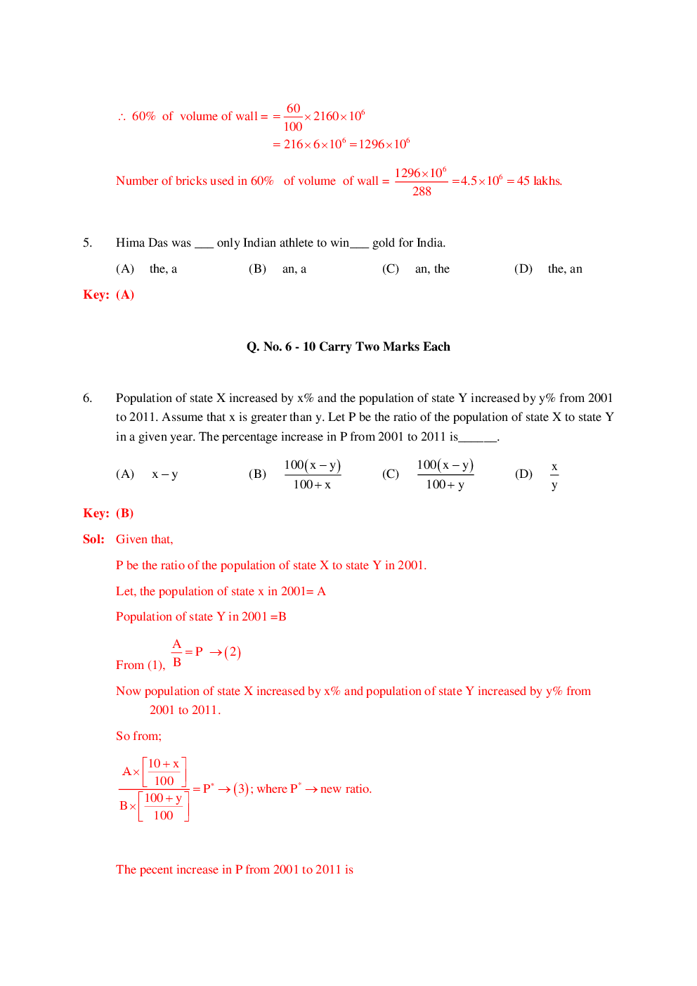 GATE Question Paper With Solution For Civil Engineering Paper-II 2019 - Page 3