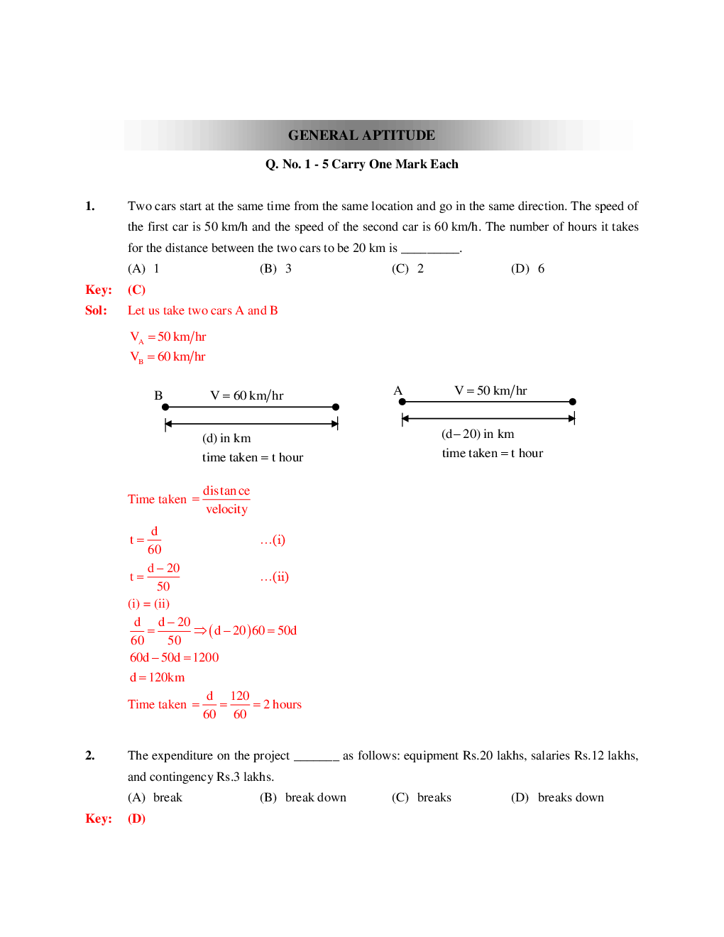 GATE Question Paper With Solution For Computer Science And Information Technology 2019 - Page 2
