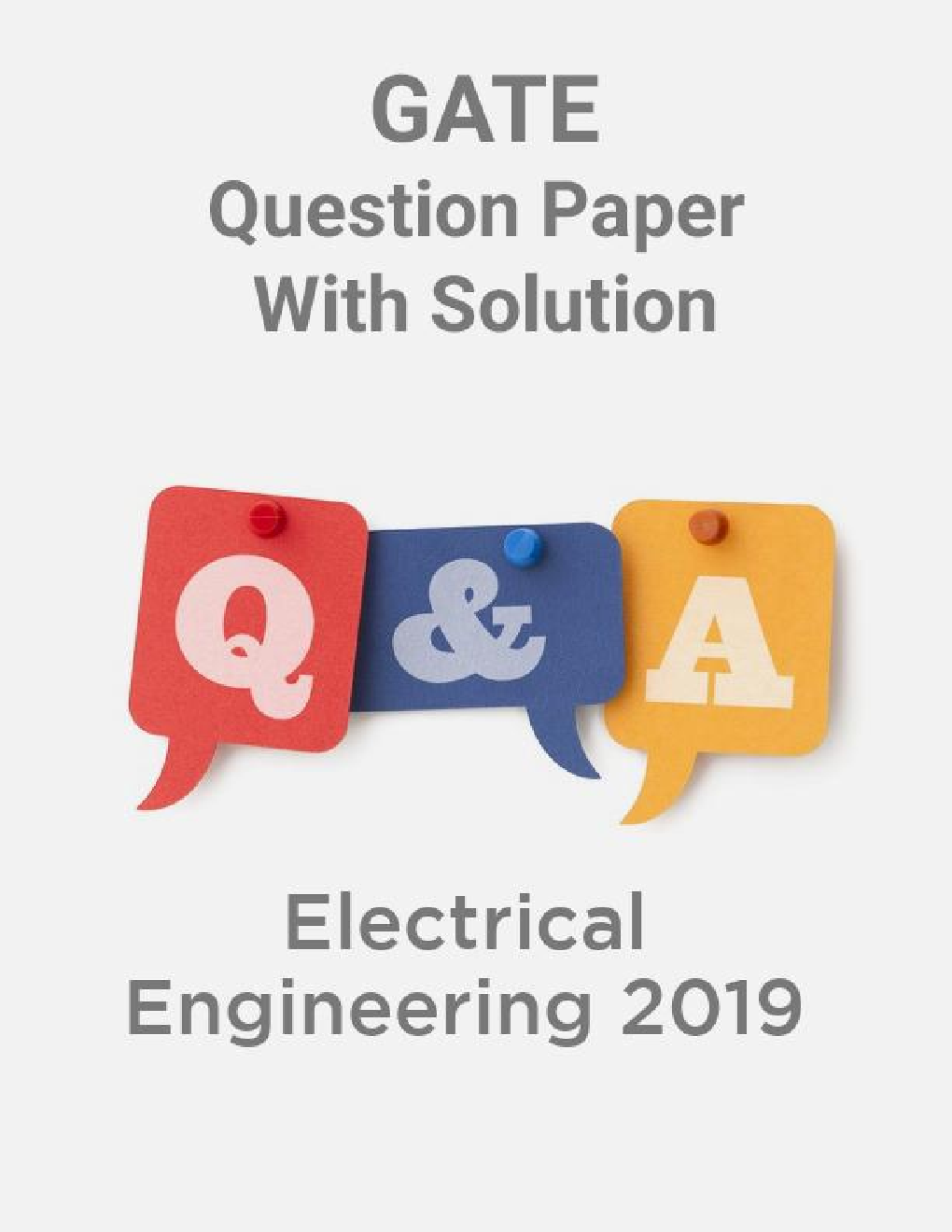 GATE Question Paper With Solution For Electrical Engineering 2019 - Page 1