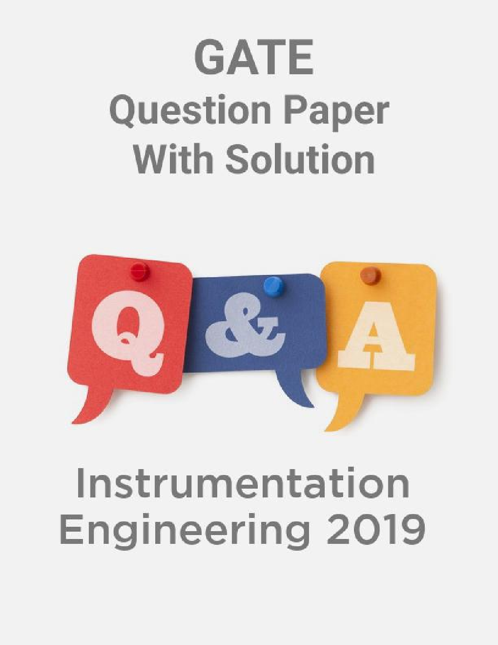 GATE Question Paper With Solution For Instrumentation Engineering 2019 - Page 1