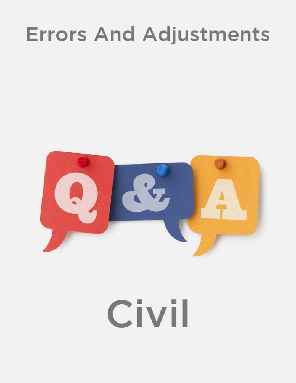 Errors And Adjustments-Civil - Page 1