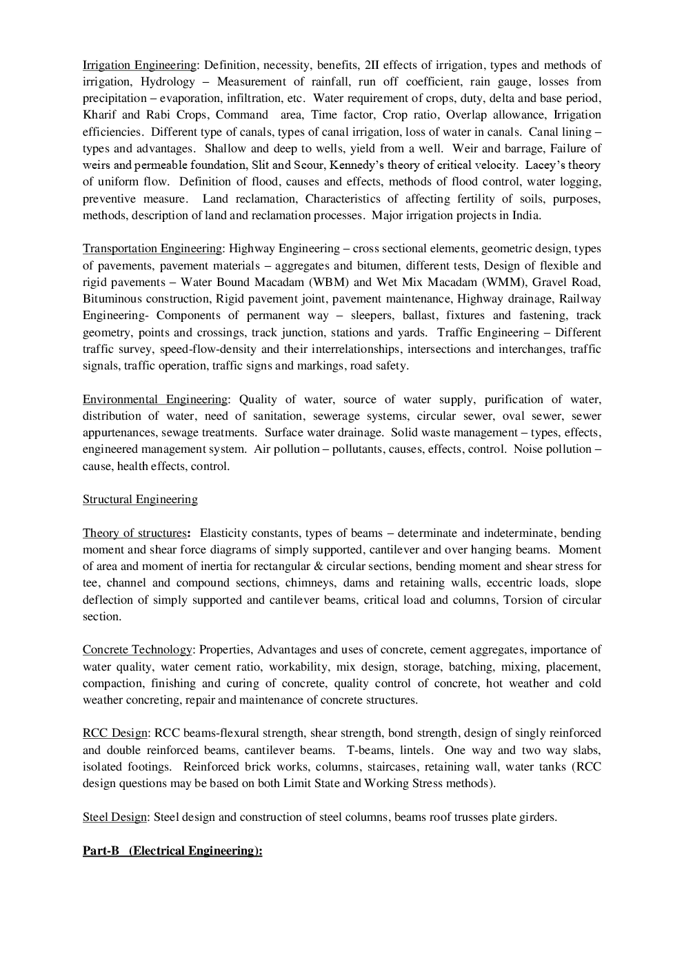 SSC JE CBT 1 & 2  Syllabus - Page 4