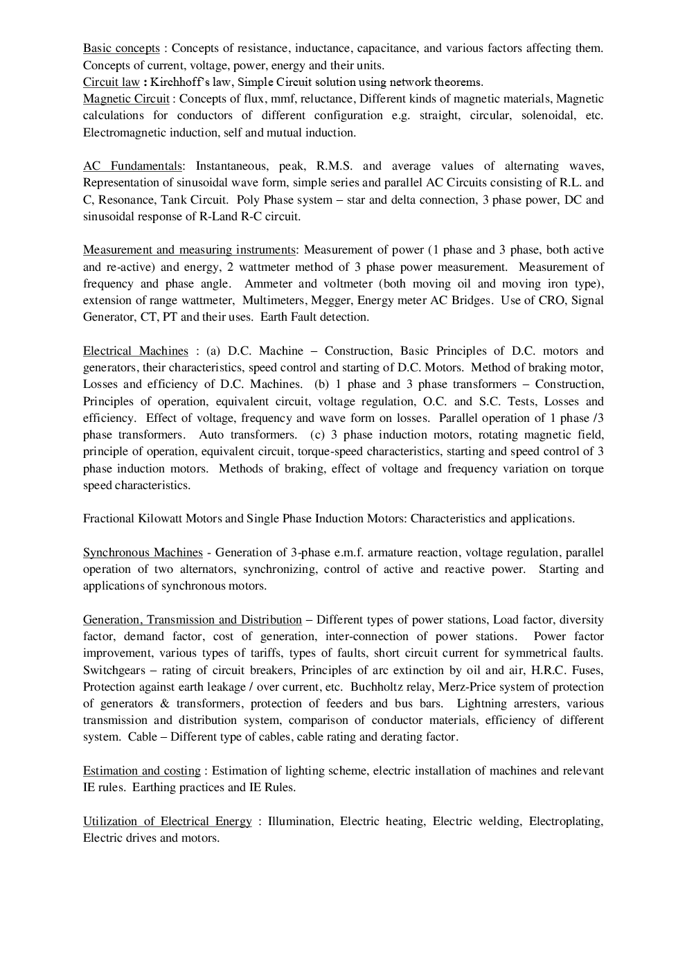 SSC JE CBT 1 & 2  Syllabus - Page 5