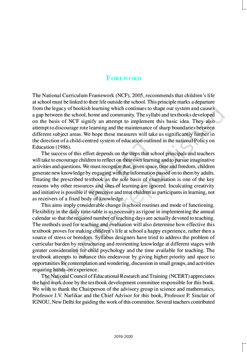 NCERT Mathematics Textbook For Class - IX (Latest Edition) - Page 4