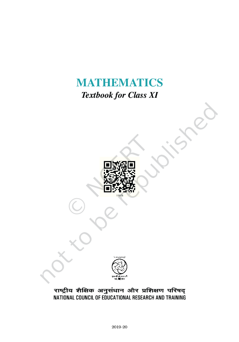 NCERT Mathematics Textbook For Class - XI (Latest Edition) - Page 2