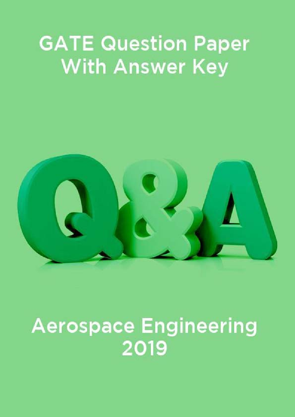 GATE Question Paper With Answer Key For Aerospace Engineering 2019 - Page 1