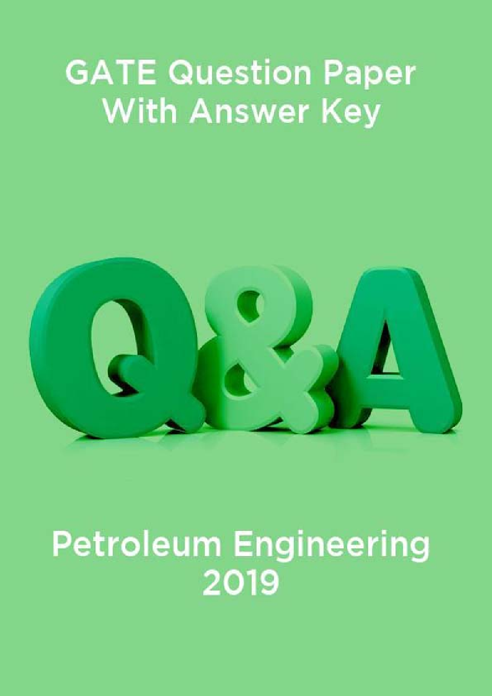 GATE Question Paper With Answer Key For Petroleum Engineering 2019 - Page 1