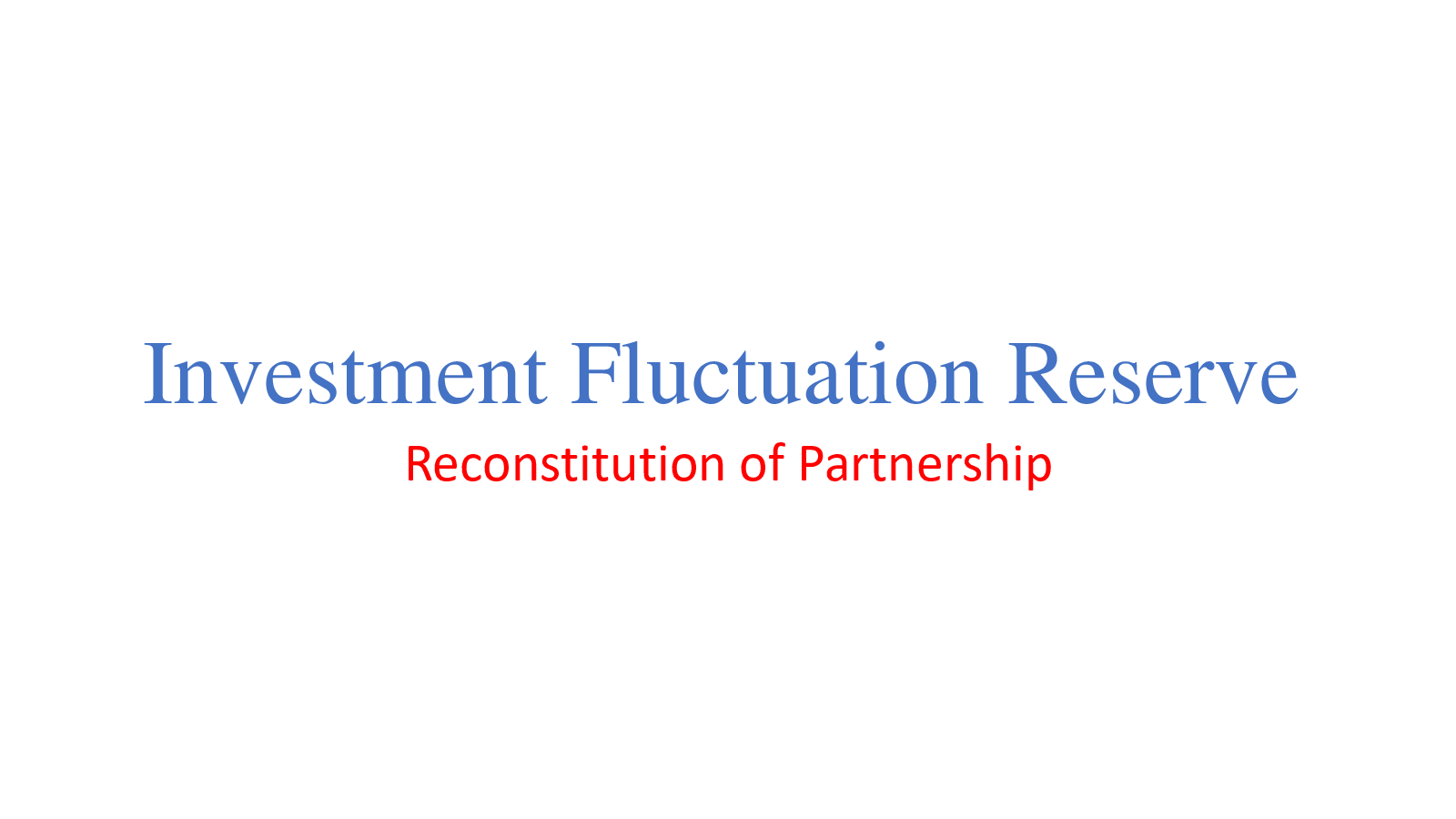 Investment Fluctuation Reserve - Page 1