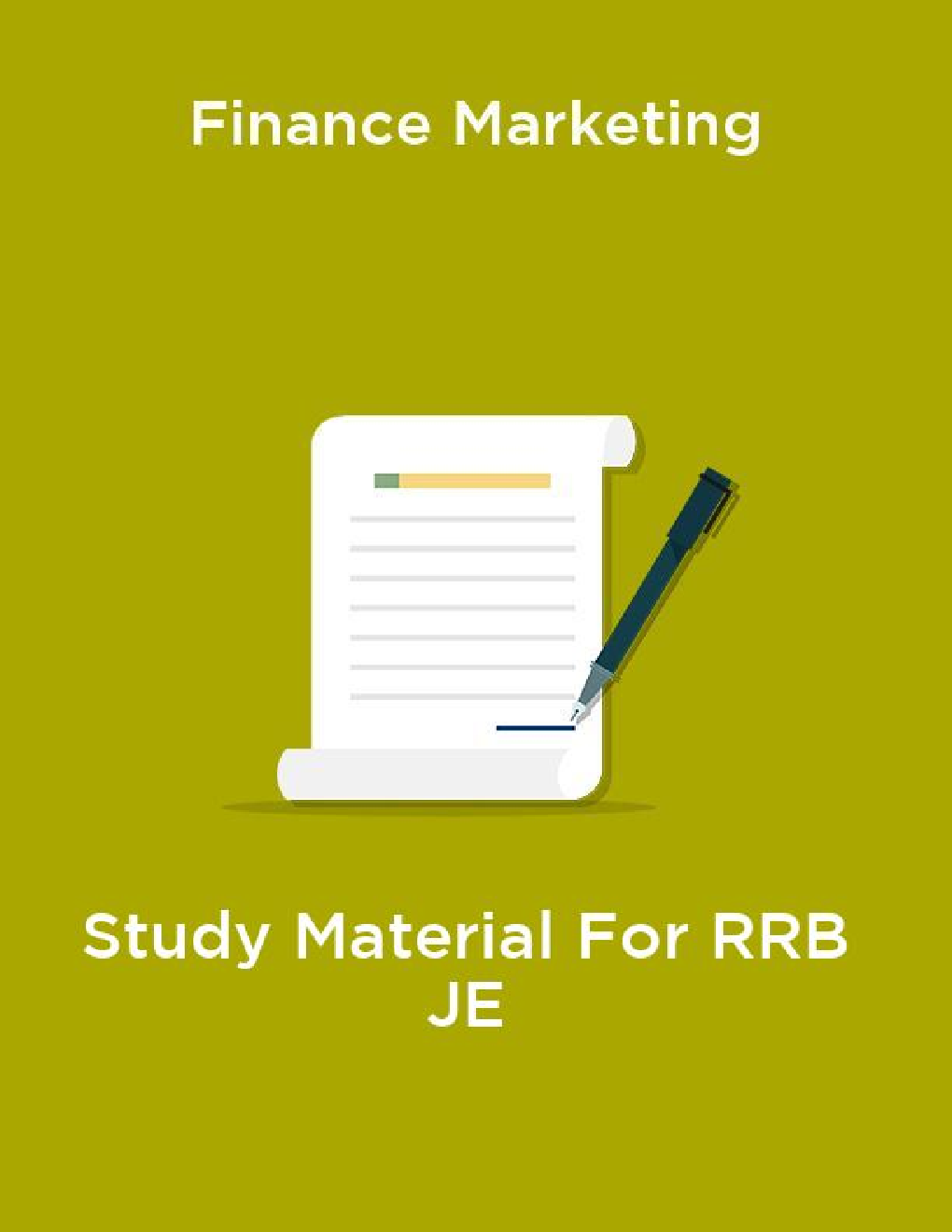 Finance Marketing Study Material For RRB JE - Page 1
