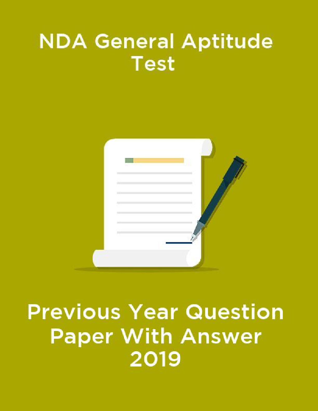NDA General Aptitude Test Previous Year Question Paper With Answer 2019 - Page 1