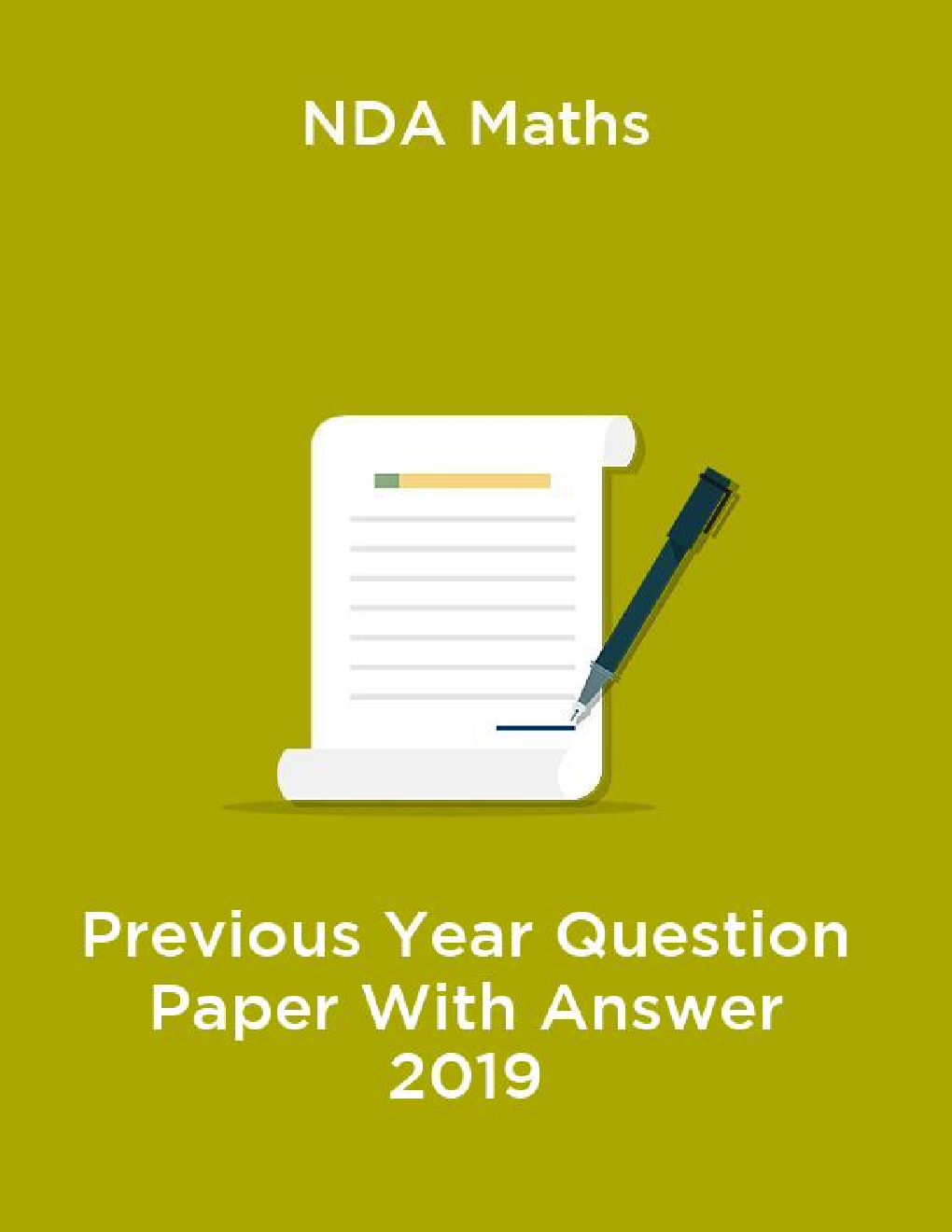 NDA Maths Previous Year Question Paper With Answer 2019 - Page 1