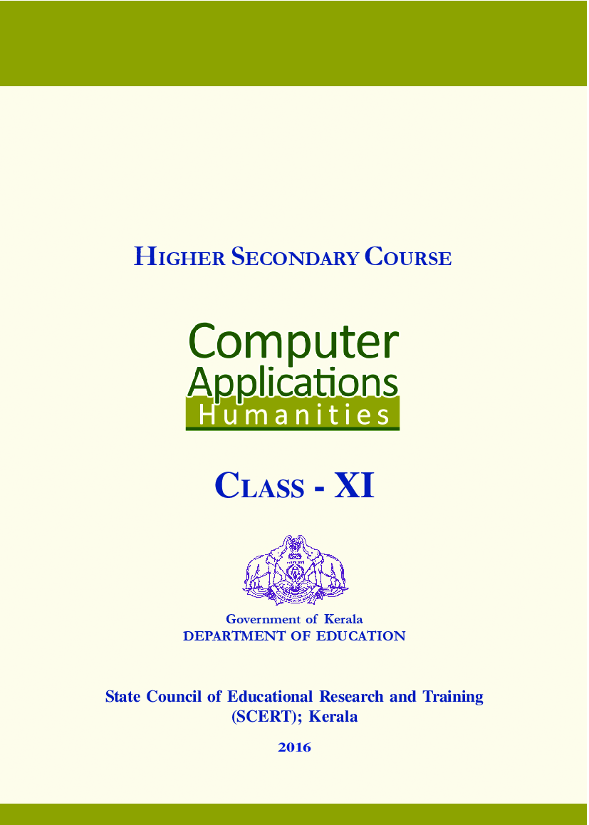 SCERT Computer Applications Humanities Textbook For Class-XI - Page 2