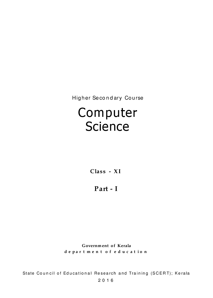 SCERT Computer Science Part-1 Textbook For Class-XI - Page 2
