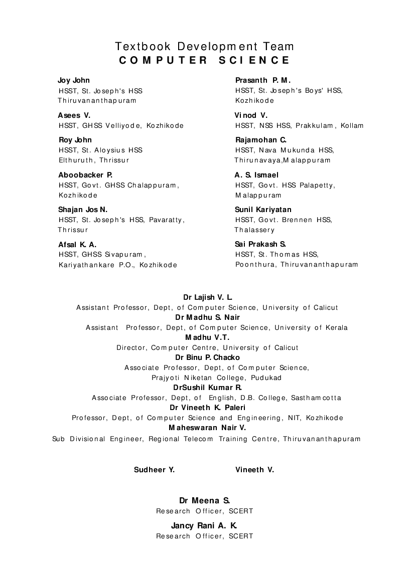 SCERT Computer Science Part-1 Textbook For Class-XI - Page 5