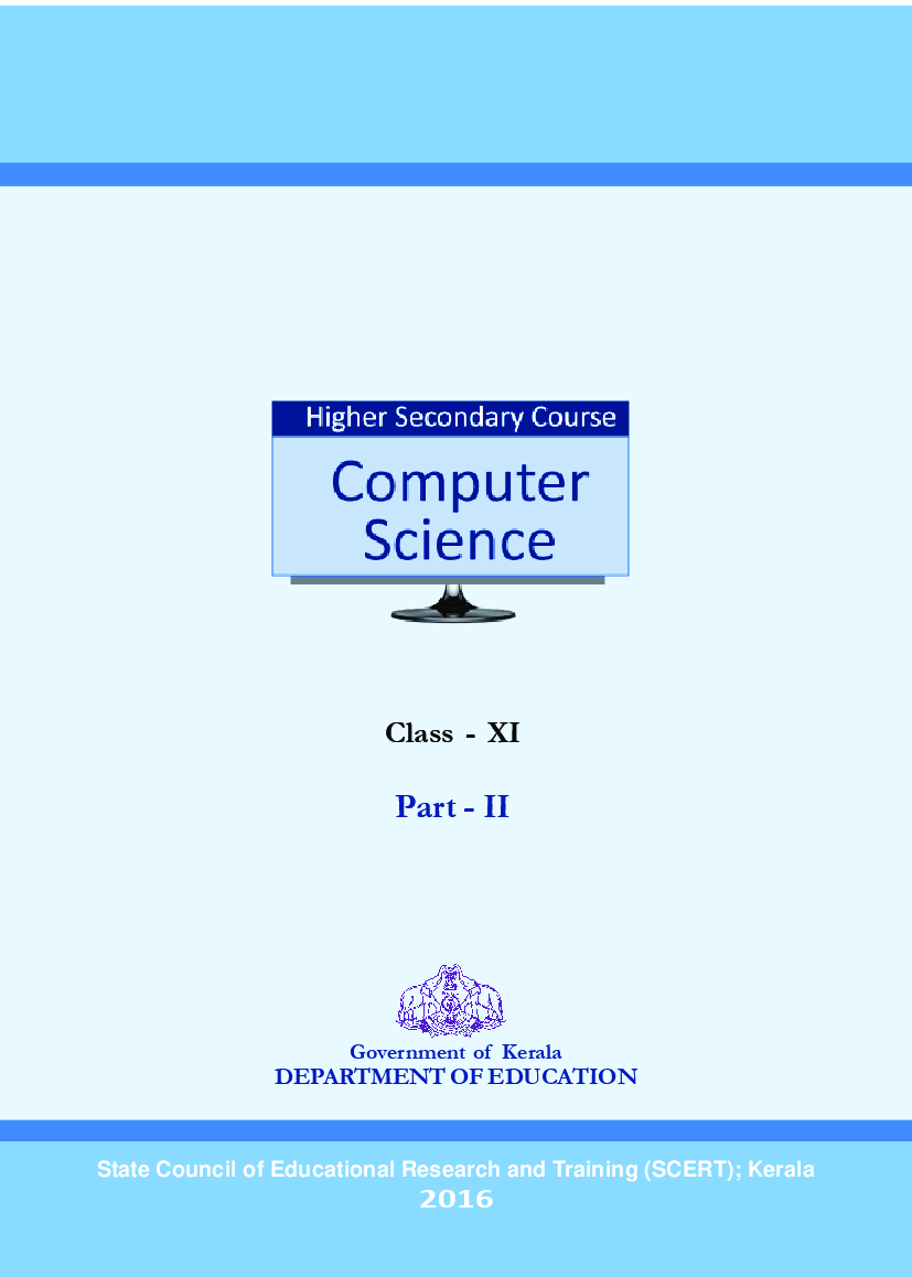 SCERT Computer Science Part-2 Textbook For Class-XI - Page 2