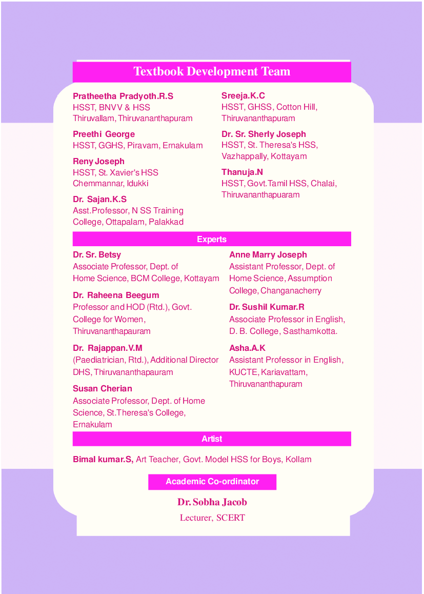 SCERT Home Science Textbook For Class-XI - Page 5