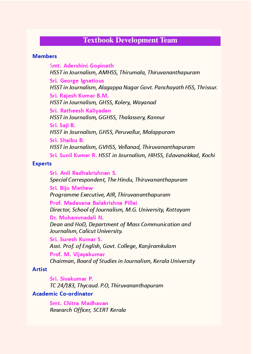 SCERT Journalism Textbook For Class-XI - Page 5