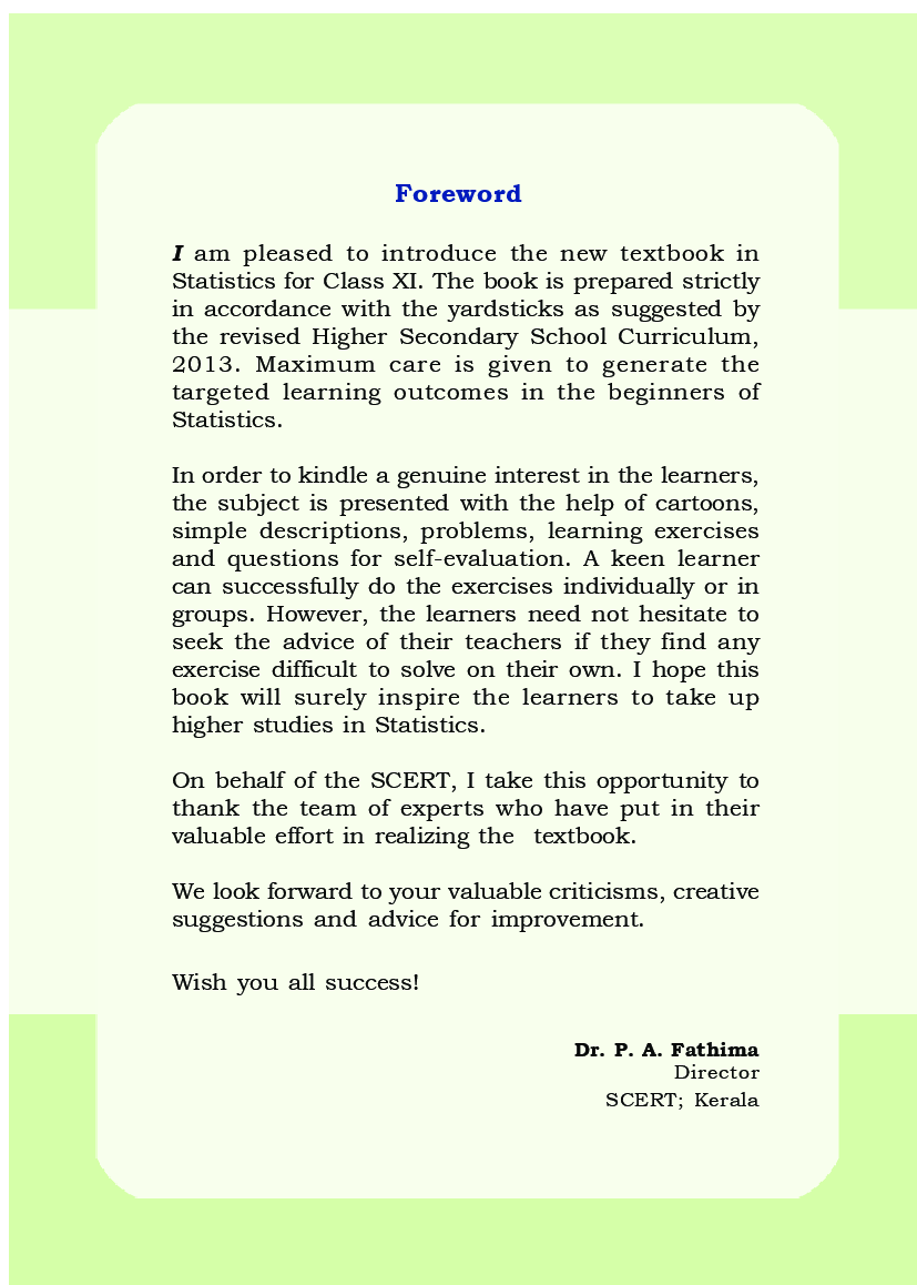 SCERT Statistics Textbook For Class-XI - Page 4