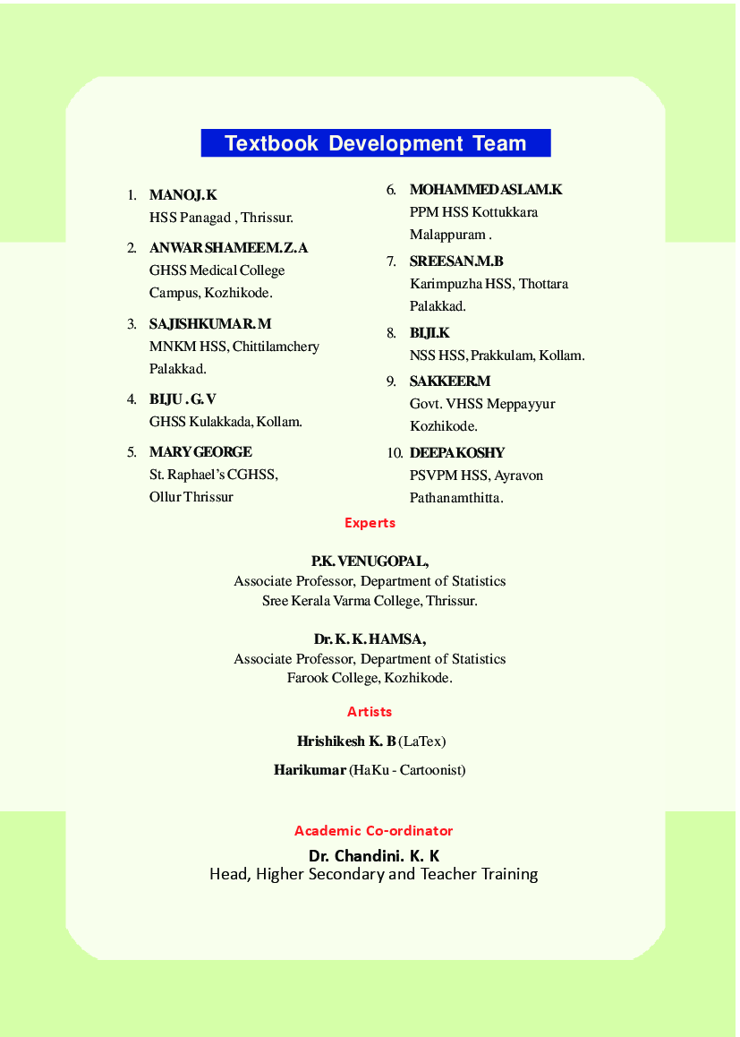 SCERT Statistics Textbook For Class-XI - Page 5
