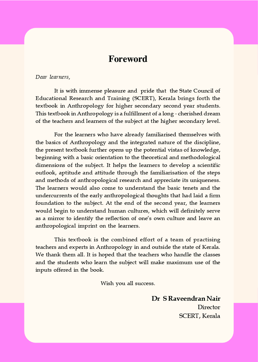 SCERT Antrapology Textbook For Class-XII - Page 4