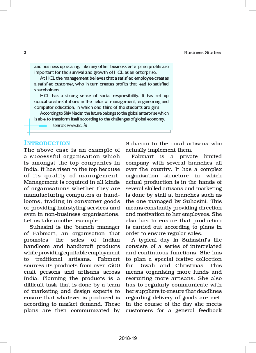 SCERT Business Studies Part-1 Textbook For Class-XII - Page 3