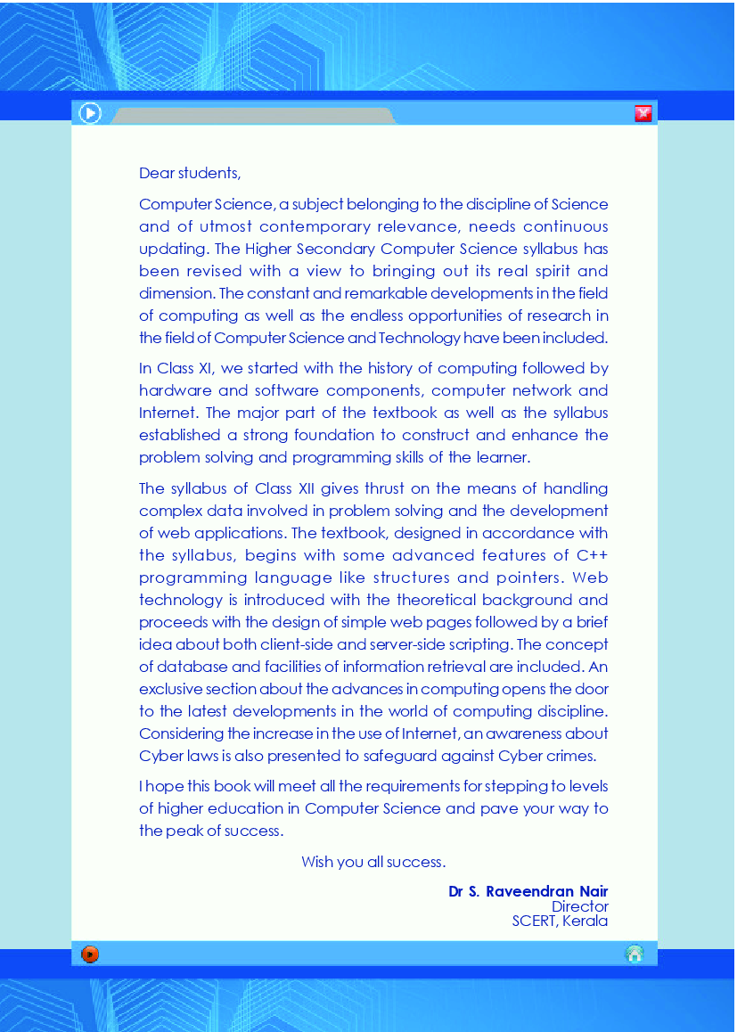 SCERT Computer Science Part-1 Textbook For Class-XII - Page 4