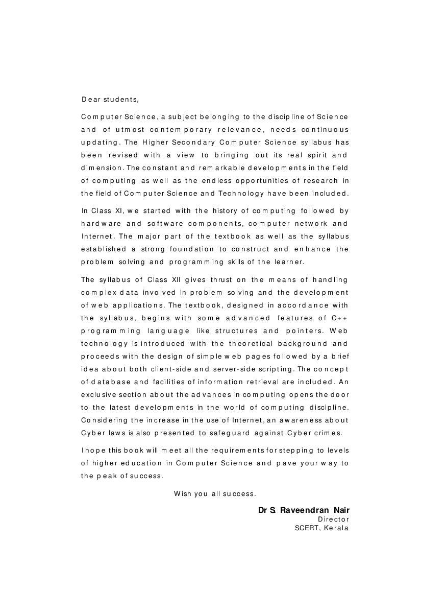 SCERT Computer Science Part-2 Textbook For Class-XII - Page 4
