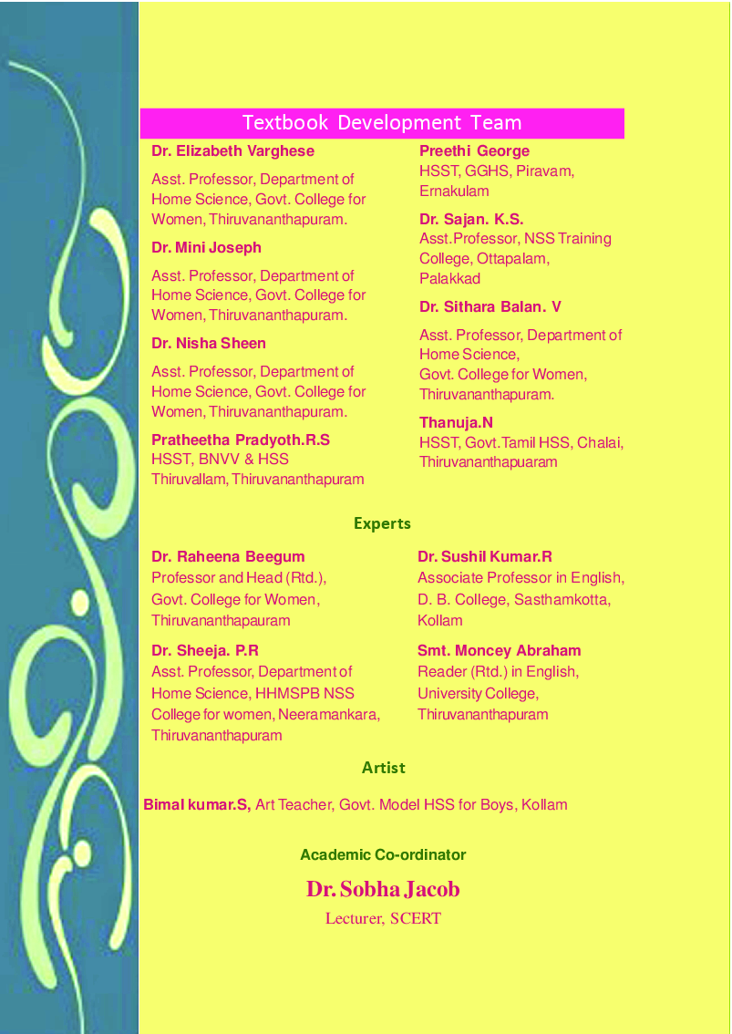 SCERT Home Science Textbook For Class-XII - Page 5
