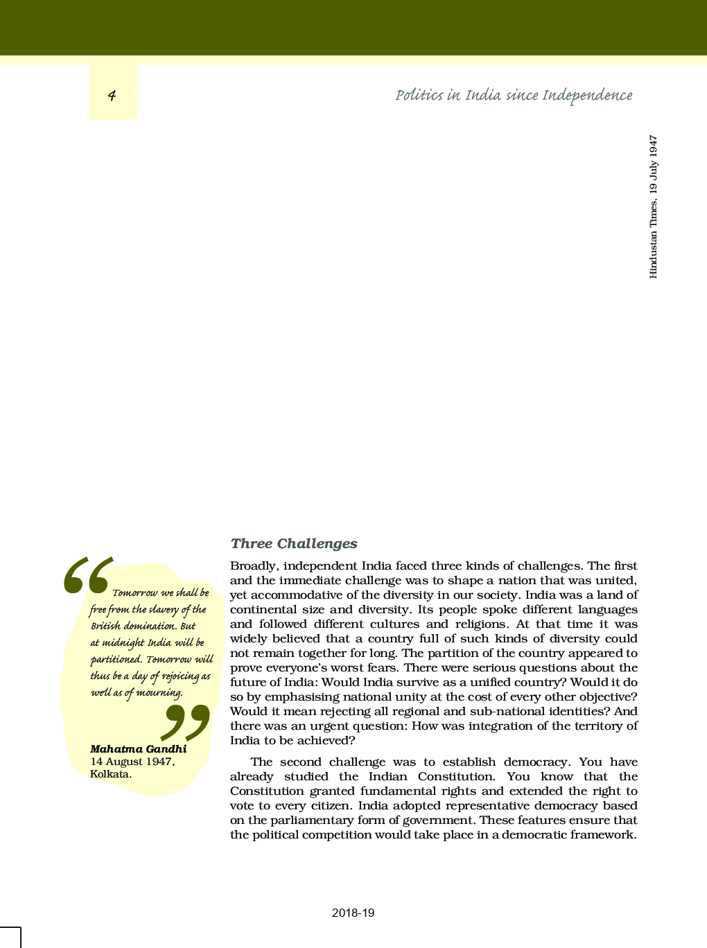 SCERT Political Science Part-1 Textbook For Class-XII - Page 4