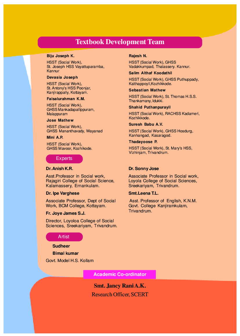 SCERT Social Work Textbook For Class-XII - Page 5