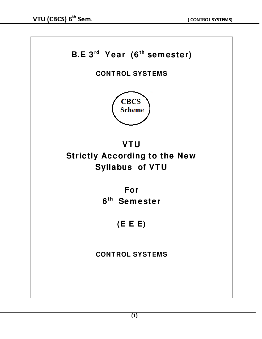 Control Syatem For VTU BE 6th Sem Electrical & Electronics Engineering - Page 2